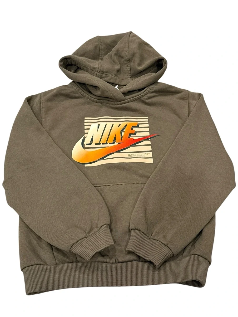Boys Nike Sportswear Club Fleece Hoodie Jogger Sweatpants Set Olive Size 6 7 - Picture 2 of 6